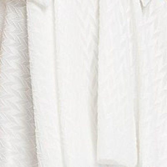 Sachin & Babi Bolton Chevron Bow A-Line Short Sleeve V-Neck Ivory Mini Dress 8 - Picture 5 of 5